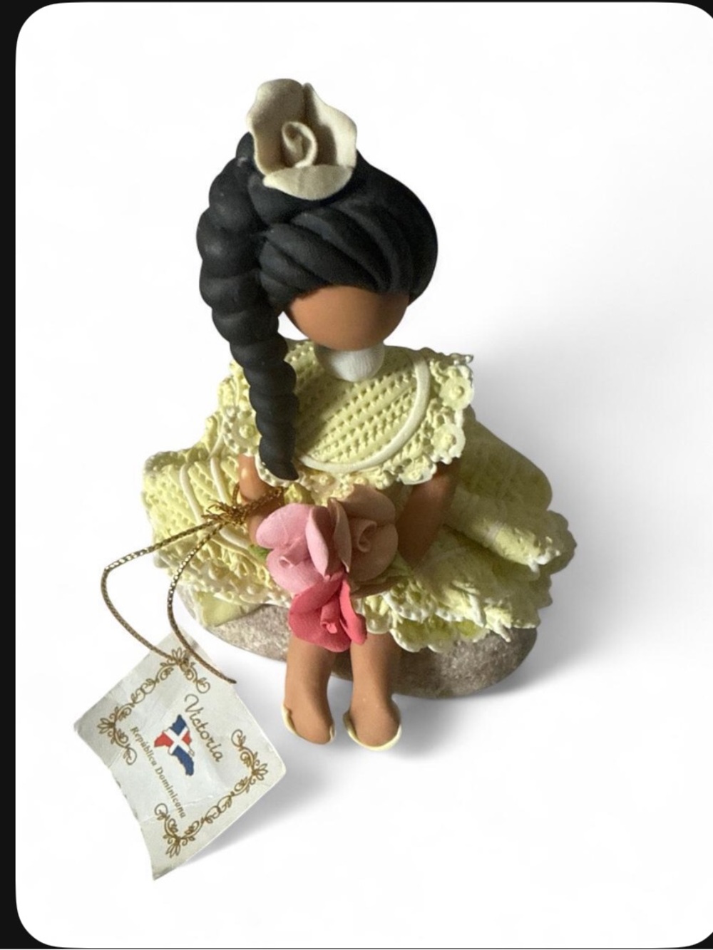 Handmade Yellow Dress Doll Keychain - Kids Accessories